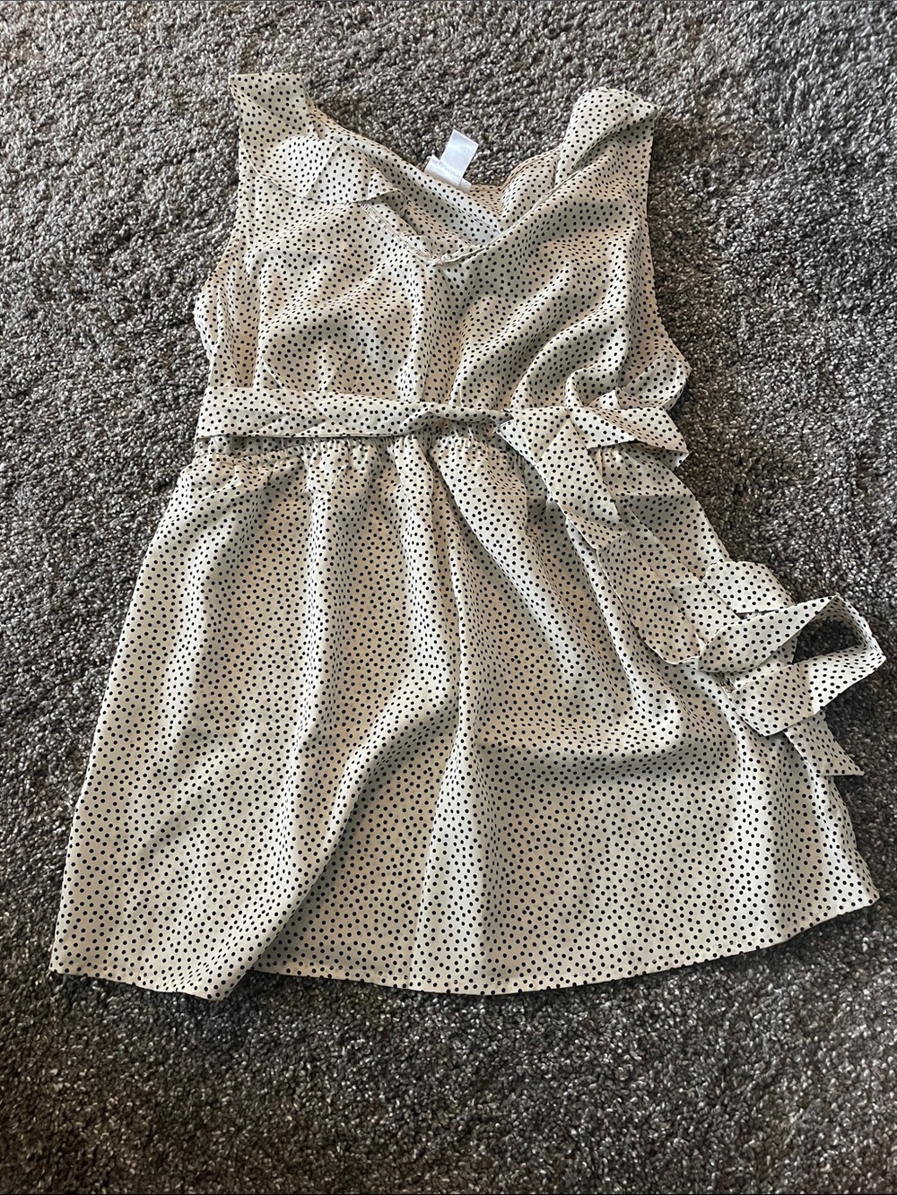 Motherhood Cream with Black Polka Dots Top